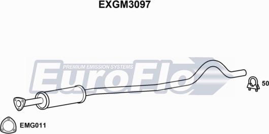EuroFlo EXGM3097 - Vidējais izpl. gāzu trokšņa slāpētājs autodraugiem.lv