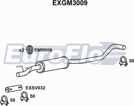EuroFlo EXGM3009 - Vidējais izpl. gāzu trokšņa slāpētājs autodraugiem.lv