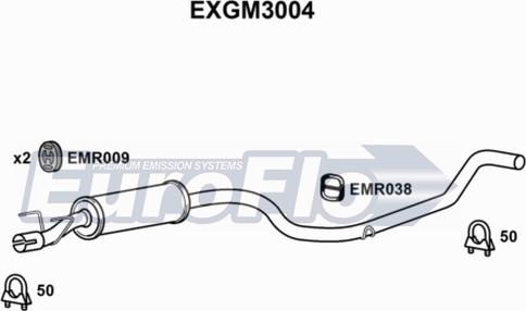 EuroFlo EXGM3004 - Vidējais izpl. gāzu trokšņa slāpētājs autodraugiem.lv