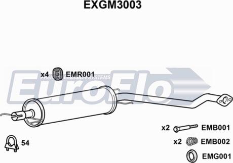 EuroFlo EXGM3003 - Vidējais izpl. gāzu trokšņa slāpētājs autodraugiem.lv