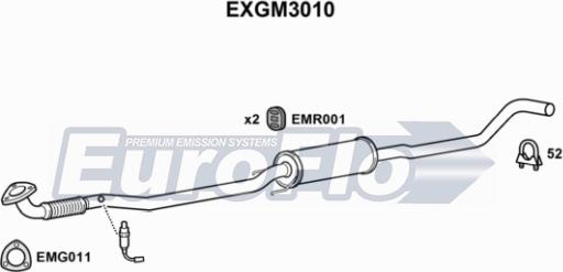 EuroFlo EXGM3010 - Vidējais izpl. gāzu trokšņa slāpētājs autodraugiem.lv