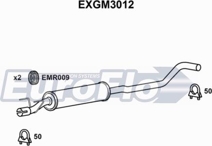 EuroFlo EXGM3012 - Vidējais izpl. gāzu trokšņa slāpētājs autodraugiem.lv