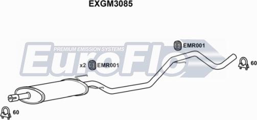 EuroFlo EXGM3085 - Vidējais izpl. gāzu trokšņa slāpētājs autodraugiem.lv