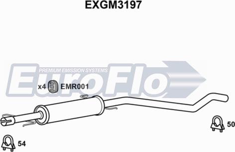 EuroFlo EXGM3197 - Vidējais izpl. gāzu trokšņa slāpētājs autodraugiem.lv