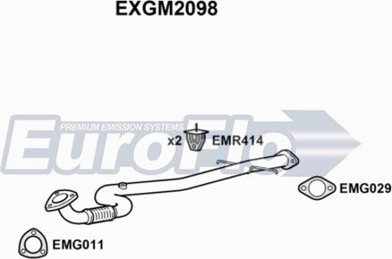 EuroFlo EXGM2098 - Izplūdes caurule autodraugiem.lv