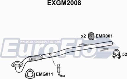 EuroFlo EXGM2008 - Izplūdes caurule autodraugiem.lv