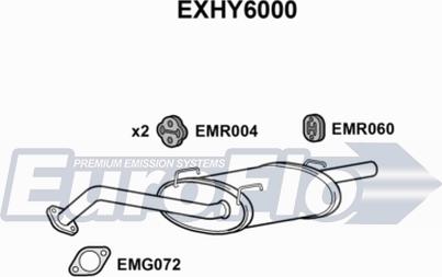 EuroFlo EXHY6000 - Izplūdes gāzu trokšņa slāpētājs (pēdējais) autodraugiem.lv
