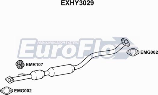 EuroFlo EXHY3029 - Vidējais izpl. gāzu trokšņa slāpētājs autodraugiem.lv