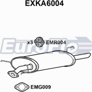 EuroFlo EXKA6004 - Izplūdes gāzu trokšņa slāpētājs (pēdējais) autodraugiem.lv