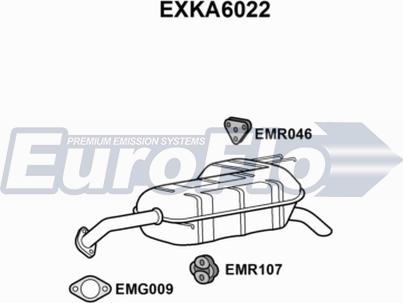 EuroFlo EXKA6022 - Izplūdes gāzu trokšņa slāpētājs (pēdējais) autodraugiem.lv