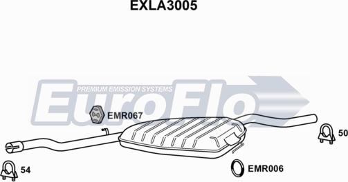 EuroFlo EXLA3005 - Vidējais izpl. gāzu trokšņa slāpētājs autodraugiem.lv