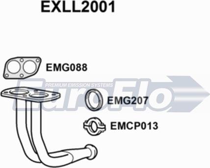 EuroFlo EXLL2001 - Izplūdes caurule autodraugiem.lv