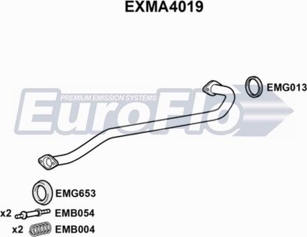 EuroFlo EXMA4019 - Izplūdes caurule autodraugiem.lv