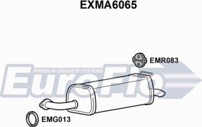 EuroFlo EXMA6065 - Izplūdes gāzu trokšņa slāpētājs (pēdējais) autodraugiem.lv