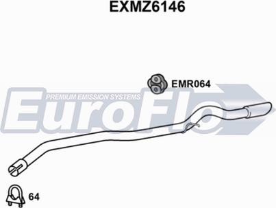 EuroFlo EXMZ6146 - Izplūdes caurules uzgalis autodraugiem.lv