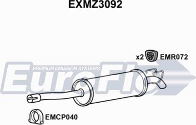EuroFlo EXMZ3092 - Izplūdes gāzu trokšņa slāpētājs (pēdējais) autodraugiem.lv