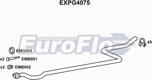 EuroFlo EXPG4075 - Izplūdes caurule autodraugiem.lv