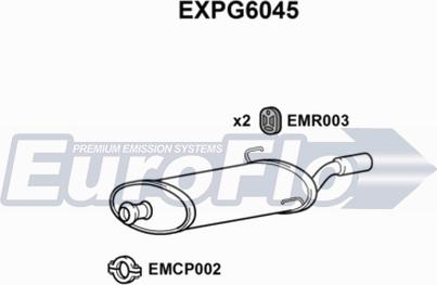 EuroFlo EXPG6045 - Izplūdes gāzu trokšņa slāpētājs (pēdējais) autodraugiem.lv