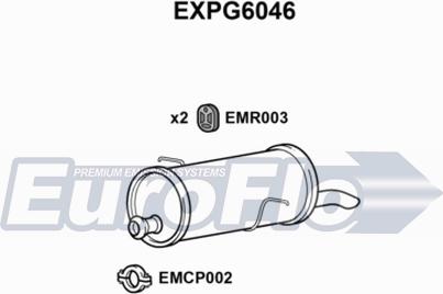 EuroFlo EXPG6046 - Izplūdes gāzu trokšņa slāpētājs (pēdējais) autodraugiem.lv