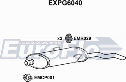 EuroFlo EXPG6040 - Izplūdes gāzu trokšņa slāpētājs (pēdējais) autodraugiem.lv