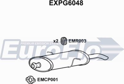 EuroFlo EXPG6048 - Izplūdes gāzu trokšņa slāpētājs (pēdējais) autodraugiem.lv