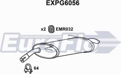 EuroFlo EXPG6056 - Izplūdes gāzu trokšņa slāpētājs (pēdējais) autodraugiem.lv