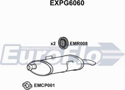 EuroFlo EXPG6060 - Izplūdes gāzu trokšņa slāpētājs (pēdējais) autodraugiem.lv