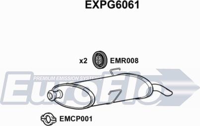 EuroFlo EXPG6061 - Izplūdes gāzu trokšņa slāpētājs (pēdējais) autodraugiem.lv