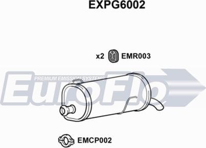 EuroFlo EXPG6002 - Izplūdes gāzu trokšņa slāpētājs (pēdējais) autodraugiem.lv