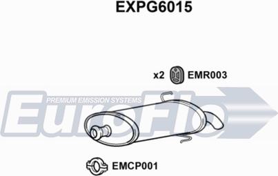 EuroFlo EXPG6015 - Izplūdes gāzu trokšņa slāpētājs (pēdējais) autodraugiem.lv