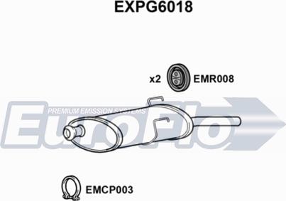 EuroFlo EXPG6018 - Izplūdes gāzu trokšņa slāpētājs (pēdējais) autodraugiem.lv