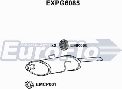 EuroFlo EXPG6085 - Izplūdes gāzu trokšņa slāpētājs (pēdējais) autodraugiem.lv