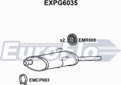EuroFlo EXPG6035 - Izplūdes gāzu trokšņa slāpētājs (pēdējais) autodraugiem.lv