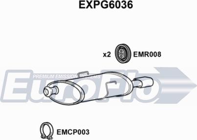 EuroFlo EXPG6036 - Izplūdes gāzu trokšņa slāpētājs (pēdējais) autodraugiem.lv