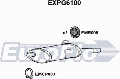 EuroFlo EXPG6100 - Izplūdes gāzu trokšņa slāpētājs (pēdējais) autodraugiem.lv