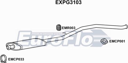 EuroFlo EXPG3103 - Vidējais izpl. gāzu trokšņa slāpētājs autodraugiem.lv