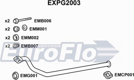 EuroFlo EXPG2003 - Izplūdes caurule autodraugiem.lv