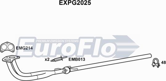 EuroFlo EXPG2025 - Izplūdes caurule autodraugiem.lv