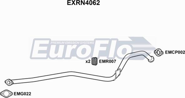 EuroFlo EXRN4062 - Izplūdes caurule autodraugiem.lv