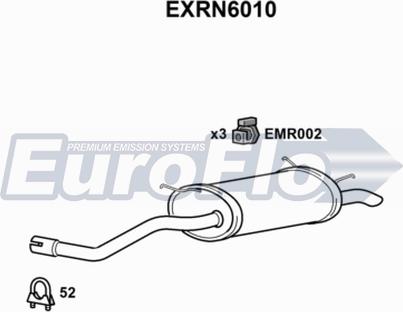 EuroFlo EXRN6010 - Izplūdes gāzu trokšņa slāpētājs (pēdējais) autodraugiem.lv