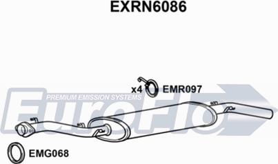 EuroFlo EXRN6086 - Izplūdes gāzu trokšņa slāpētājs (pēdējais) autodraugiem.lv