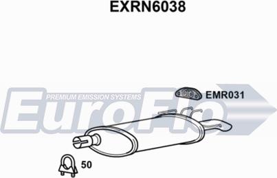 EuroFlo EXRN6038 - Izplūdes gāzu trokšņa slāpētājs (pēdējais) autodraugiem.lv