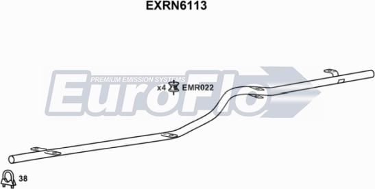 EuroFlo EXRN6113 - Izplūdes caurules uzgalis autodraugiem.lv