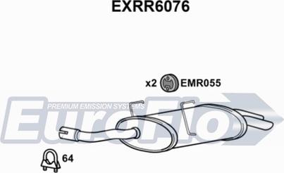 EuroFlo EXRR6076 - Izplūdes gāzu trokšņa slāpētājs (pēdējais) autodraugiem.lv