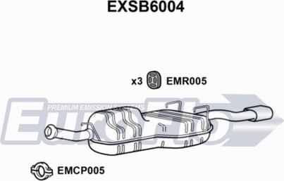 EuroFlo EXSB6004 - Izplūdes gāzu trokšņa slāpētājs (pēdējais) autodraugiem.lv