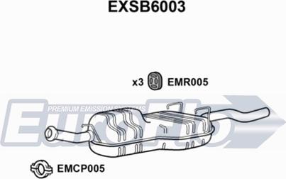 EuroFlo EXSB6003 - Izplūdes gāzu trokšņa slāpētājs (pēdējais) autodraugiem.lv