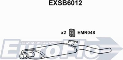 EuroFlo EXSB6012 - Izplūdes gāzu trokšņa slāpētājs (pēdējais) autodraugiem.lv