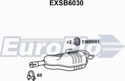 EuroFlo EXSB6030 - Izplūdes gāzu trokšņa slāpētājs (pēdējais) autodraugiem.lv