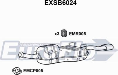 EuroFlo EXSB6024 - Izplūdes gāzu trokšņa slāpētājs (pēdējais) autodraugiem.lv