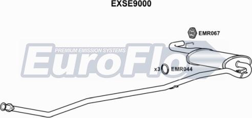 EuroFlo EXSE9000 - Vidējais / Gala izpl. gāzu trokšņa slāpētājs autodraugiem.lv